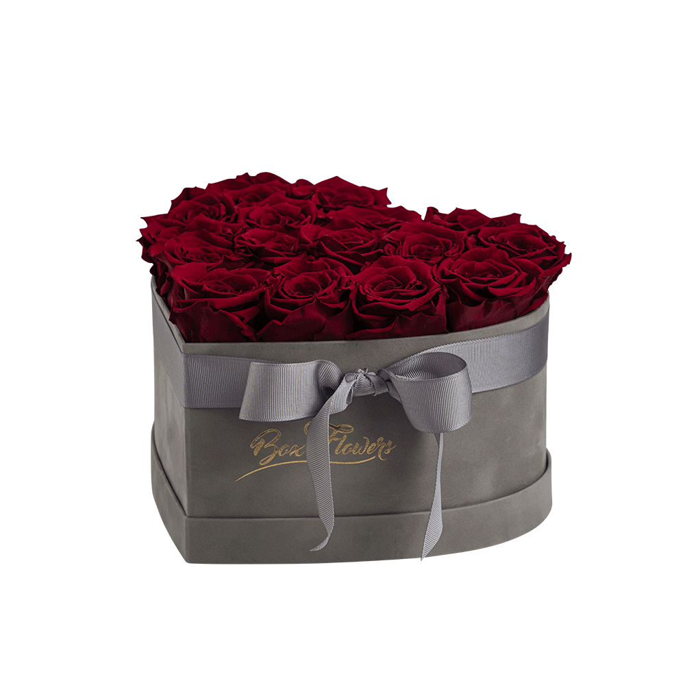 Herzbox of Flowers Samt